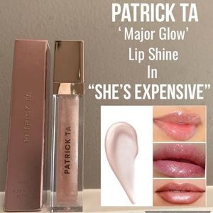 NWT Patrick Ta Major Glow Lip Shine in shade She’s Expensive (Crystal Pearl)
